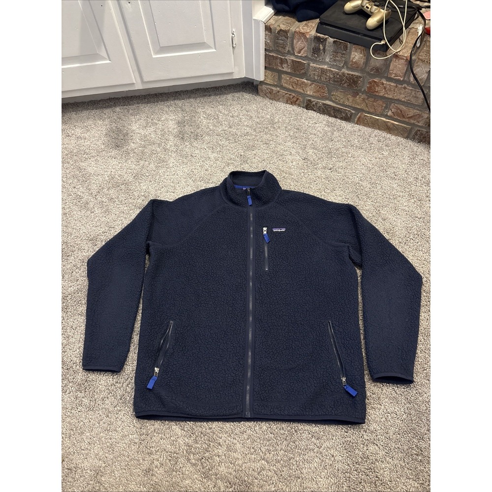 PATAGONIA Jacket Retro Pile Fleece Full Zip Blue retro style #22801 mens XXL 2XL